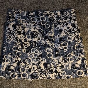 Elliott Lauren Blue and White Circle Print Mini Skirt